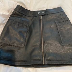 Free people faux leather skirt